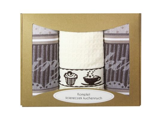 Zestaw kuchenny Baking 2x ściereczka kuchenna 70 x 50 1x ręcznik kuchenny Brąz Bawełna 50 x 50 TEXPOL