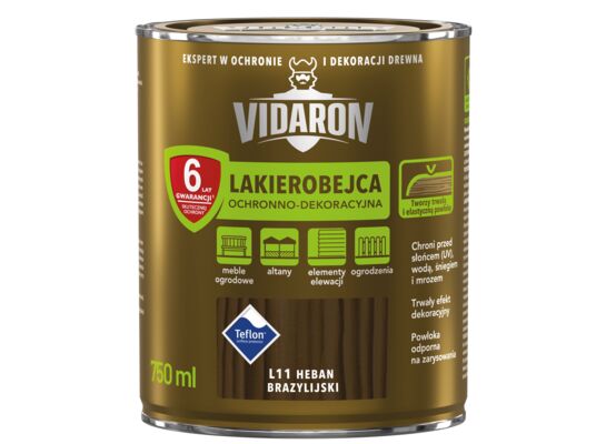 Lakierobejca Ochronno-Dekoracyjna Heban Brazylijski L11 0,75 l VIDARON