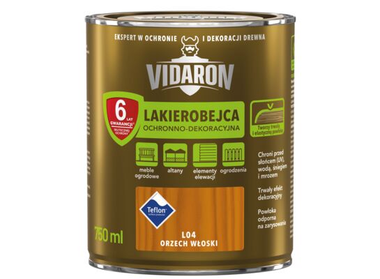 Lakierobejca Ochronno-Dekoracyjna Orzech Włoski L04 0,75 l VIDARON