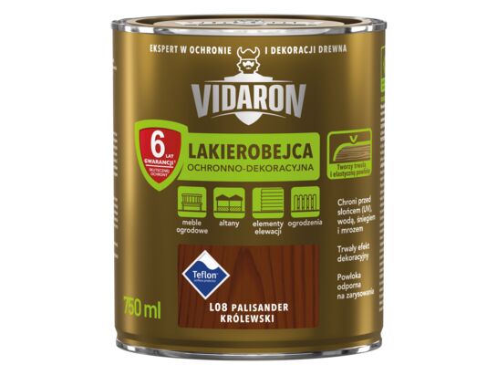 Lakierobejca Ochronno-Dekoracyjna Palisander Królewski L08 0,75 l VIDARON