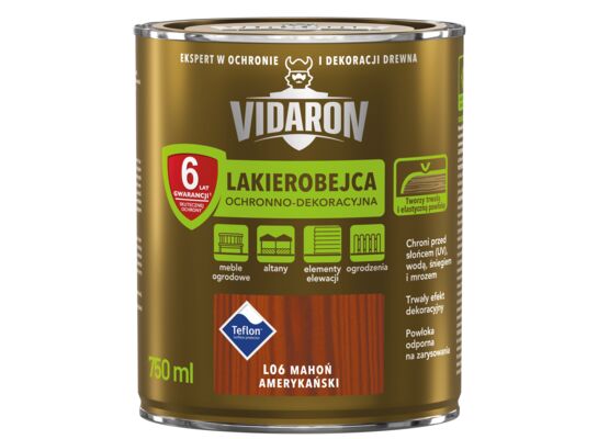 Lakierobejca Ochronno-Dekoracyjna Mahoń Amerykański L06 0,75 l VIDARON