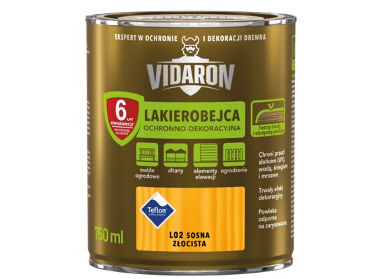 Lakierobejca Ochronno-Dekoracyjna Sosna Złocista L02 0,75 l VIDARON