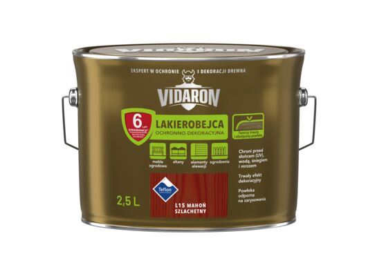 Lakierobejca Ochronno-Dekoracyjna Mahoń Szlachetny L15 2,5 l VIDARON
