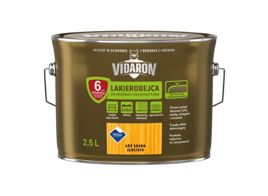 Lakierobejca Ochronno-Dekoracyjna Sosna Złocista L02 2,5 l VIDARON
