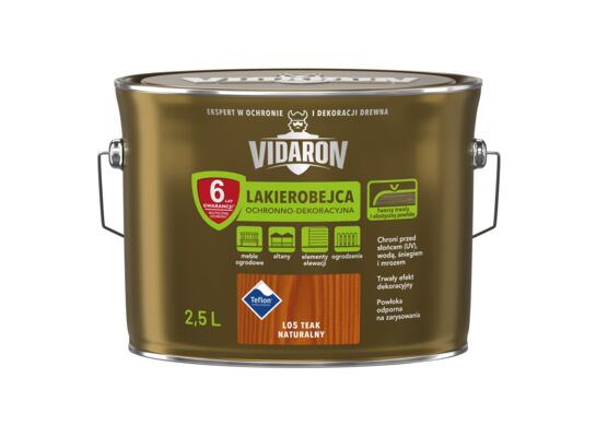Lakierobejca Ochronno-Dekoracyjna Teak Naturalny L05 2,5 l VIDARON