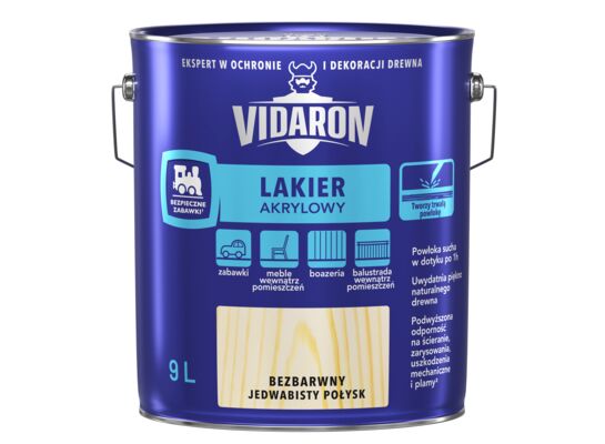 Lakier akrylowy bezbarwny 2,5l VIDARON