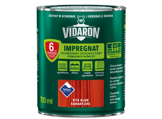 Impregnat Powłokotwórczy Ochronno-Dekoracyjny Klon Kanadyjski V14 0,7 l VIDARON