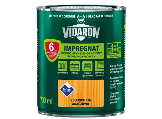 Impregnat Powłokotwórczy Ochronno-Dekoracyjny Robinia Akacjowa V03 0,7 l VIDARON