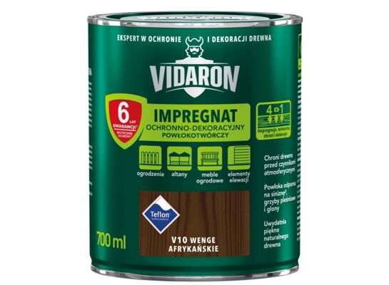 Impregnat Powłokotwórczy Ochronno-Dekoracyjny Wenge Afrykańskie V10 0,7 l VIDARON