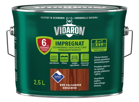 Impregnat Powłokotwórczy Ochronno-Dekoracyjny Palisander Królewski V08 2,5 l VIDARON