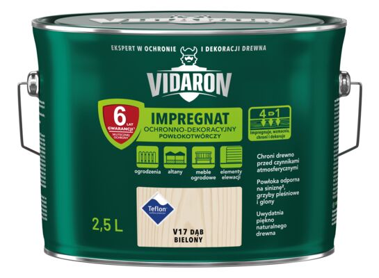 Impregnat Powłokotwórczy Ochronno-Dekoracyjny Dąb Bielony V17 2,5 l VIDARON