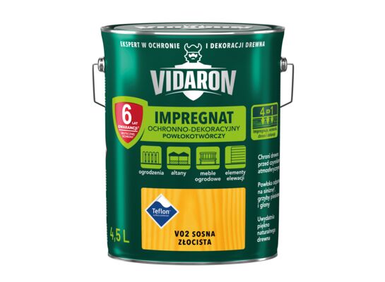 Impregnat Powłokotwórczy Ochronno-Dekoracyjny Sosna Złocista V02 4,5 l VIDARON