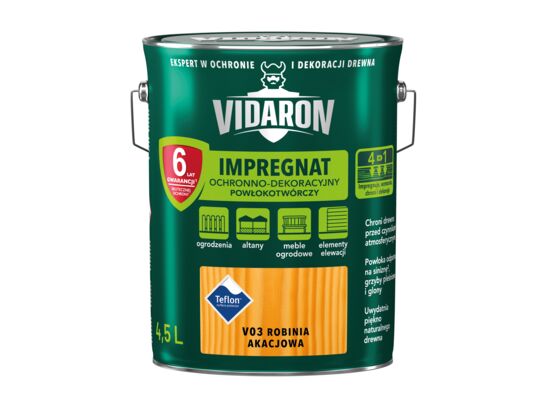 Impregnat Powłokotwórczy Ochronno-Dekoracyjny Robinia Akacjowa V03 4,5 l VIDARON