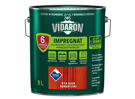 Impregnat Powłokotwórczy Ochronno-Dekoracyjny Klon Kanadyjski V14 9 l VIDARON