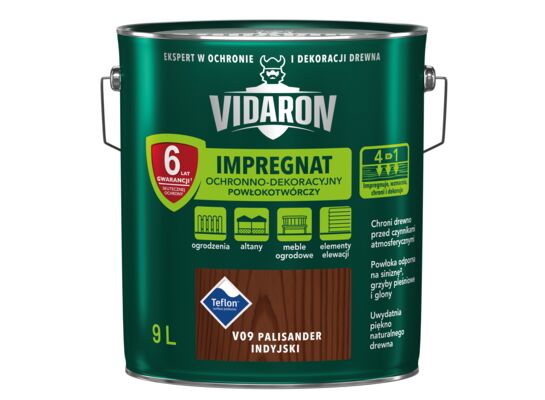 Impregnat Powłokotwórczy Ochronno-Dekoracyjny Palisander Indyjski V09 9 l VIDARON