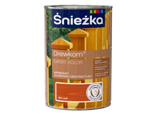 Impregnat Ochronno-Dekoracyjny Drewkorn Expert cedr 0,9 l Śnieżka