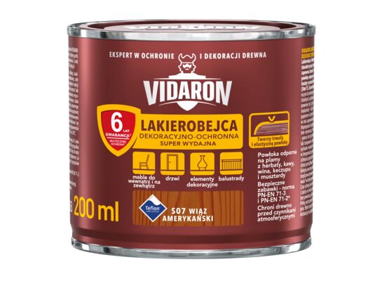 Lakierobejca Dekoracyjno-Ochronna Super Wydajna S07 Wiąz Amerykański 0,2 l VIDARON