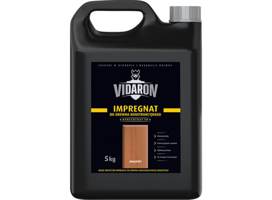 Impregnat Konstrukcyjny do drewna koncentrat 1:9 brązowy 5KG VIDARON