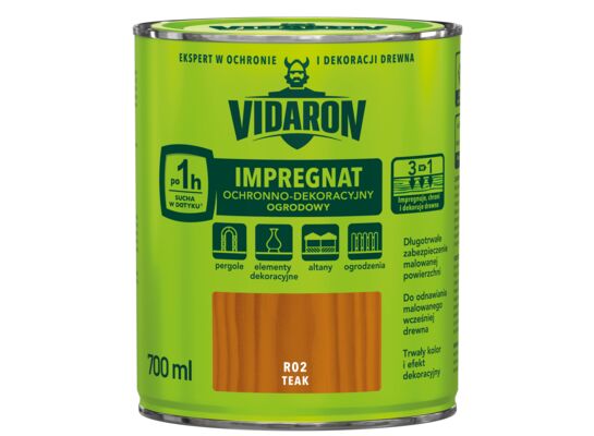 Impregnat Ochronno-Dekoracyjny Ogrodowy R02 Teak 0,7l VIDARON