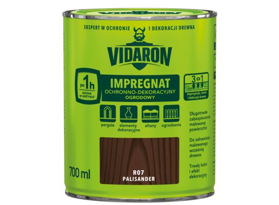 Impregnat Ochronno-Dekoracyjny Ogrodowy R07 Palisander 0,7l VIDARON