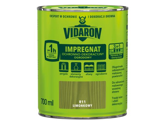Impregnat Ochronno-Dekoracyjny Ogrodowy R11 limonkowy 0,7l VIDARON