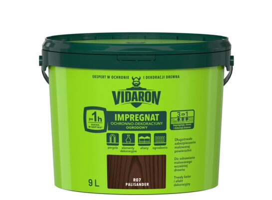 Impregnat Ochronno-Dekoracyjny Ogrodowy R07 Palisander 9l VIDARON
