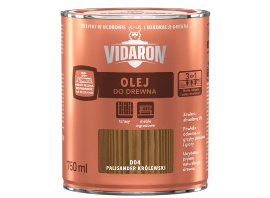 Olej do drewna Palisander Królewski D04 0,75 l VIDARON