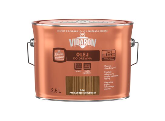 Olej do drewna Palisander Królewski D04 2,5 l VIDARON