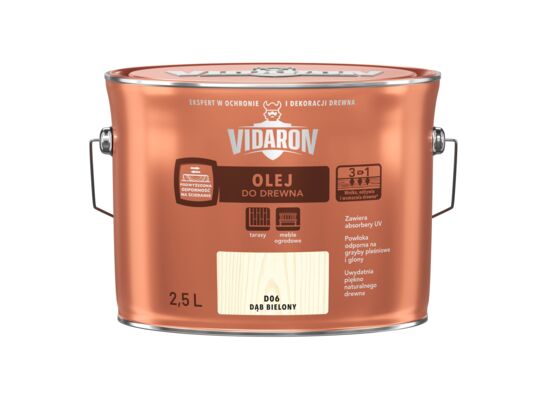 Olej do drewna Dąb Bielony D06 2,5 l VIDARON