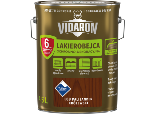 Lakierobejca Ochronno-Dekoracyjna Palisander Królewski L08 4,5 l VIDARON