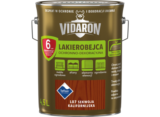 Lakierobejca Ochronno-Dekoracyjna Sekwoja Kalifornijska L07 4,5 l VIDARON