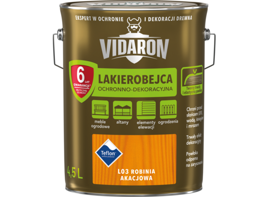 Lakierobejca Ochronno-Dekoracyjna Robinia Akacjowa L03 4,5 l VIDARON