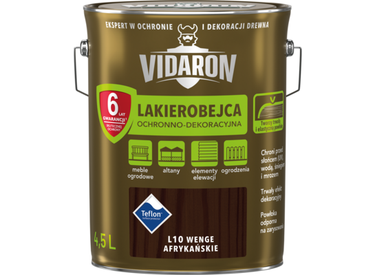 Lakierobejca Ochronno-Dekoracyjna Wenge Afrykańskie L10 4,5 l VIDARON