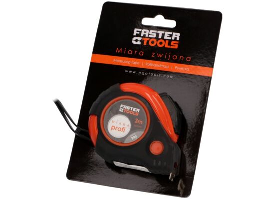 Miara zwijana Profi 3 m x 16 mm FASTER TOOLS