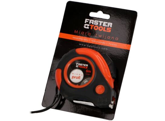Miara zwijana Profi 5 m x 19 mm FASTER TOOLS