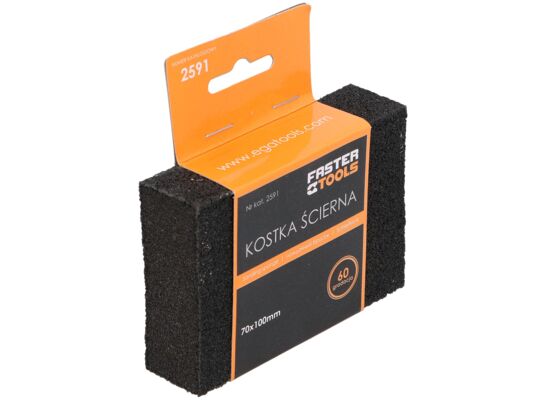 Kostka ścierna 70 x 100 mm 60 gr FASTER TOOLS