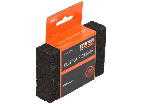 Kostka ścierna 70 x 100 mm 100 gr FASTER TOOLS
