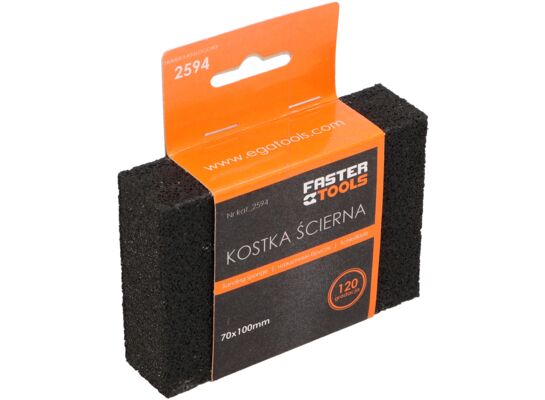 Kostka ścierna 70 x 100 mm 120 gr FASTER TOOLS