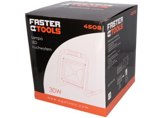 Lampa LED z uchwytem 30 W 2400 Lm FASTER TOOLS