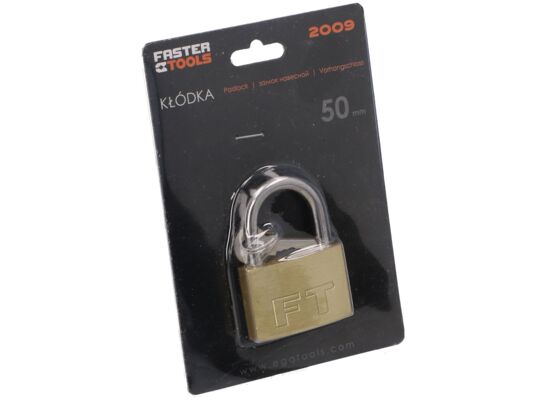 Kłódka mosiężna 50 mm FASTER TOOLS