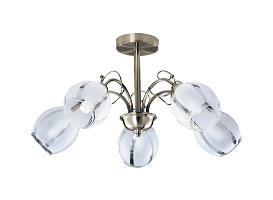 Żyrandol Joel E-27 5x60W brąz