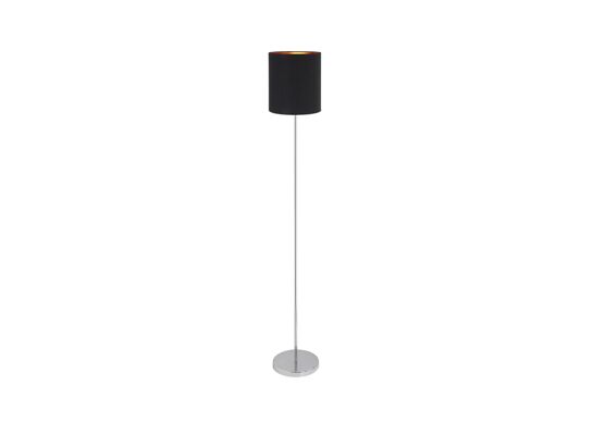 Lampa podłogowa Monica E27 1x60W czarny, złoty, chrom