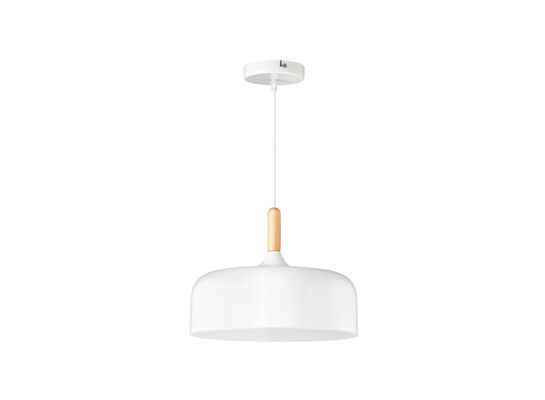 Lampa wisząca Gemma E-27 40W, biały, buk