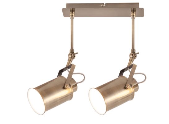 Spot Peter E-27 2x60W brąz antyczny