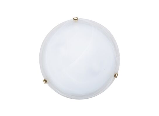 Plafoniera AlabastroE27 2x60Wbiały złoty