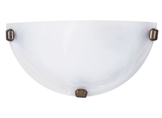 Półplafon Alabastro E27 1x60W biały, brąz