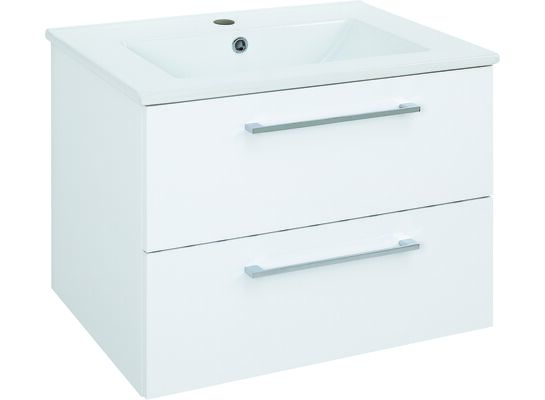 Szafka wisząca Soria z umywalką 60 cm biała