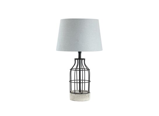 Lampka stołowa Ava E-27 40W beton, czarny, szary