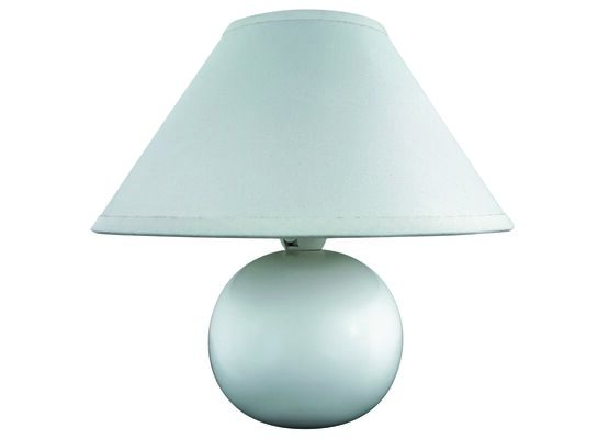 Lampka ceramiczna Ariel E14 40 W biała