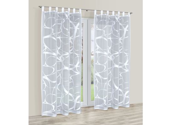 Firanka żakardowa na patkach 250 x 200 cm biały